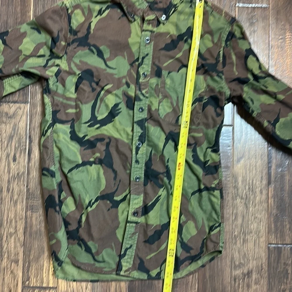 J. Crew Mens Camo Slim Fit Button Down Long Sleeve Shirt Size S